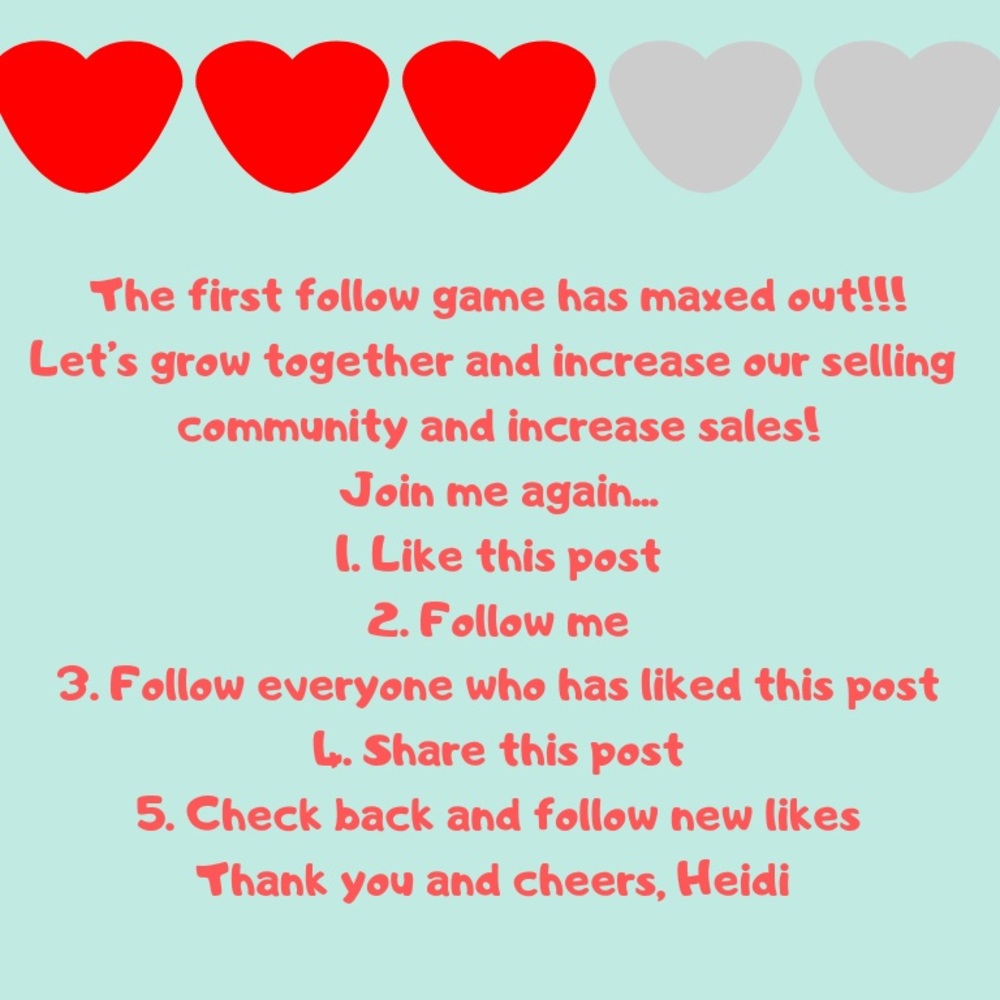 Follow Game #2! Keep Sharing! Thank you! ❤️ - Picture 2 of 2